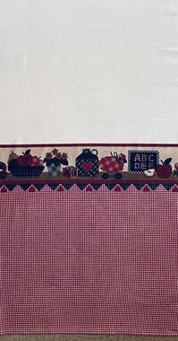 Cottagecore Primitive Farmhouse Teddy Bear Duck Heavy Cotton Border Print BTY